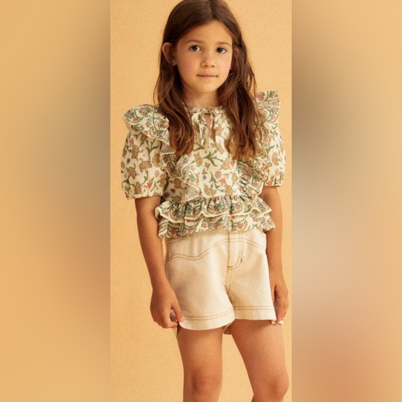 The New Society Other - The New Society Indiana Blouse Floral Ruffle Fall Top Youth Childrens Girl’s 4 S